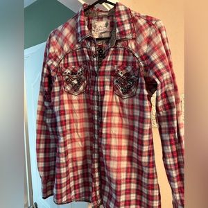 Just in time for rodeo, lightly worn roar, shirt, and excellent condition
